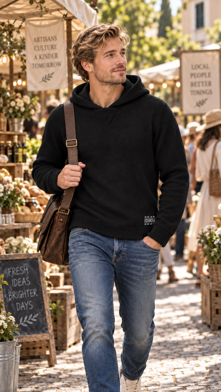 Luxury Baby Alpaca Hoodie – Heat Regulating Designer Outdoor Sweater for Men