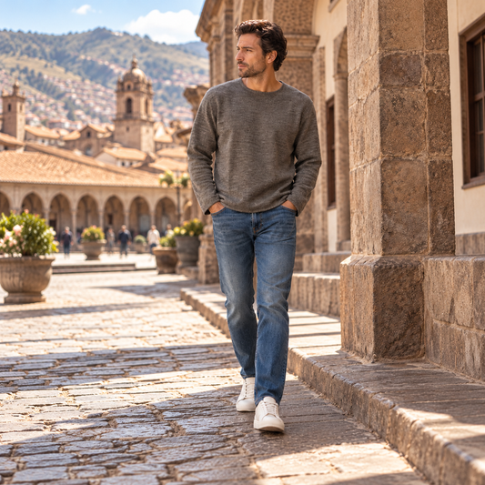 The Qori Crew – 100% Baby Alpaca Luxury Crewneck Sweater