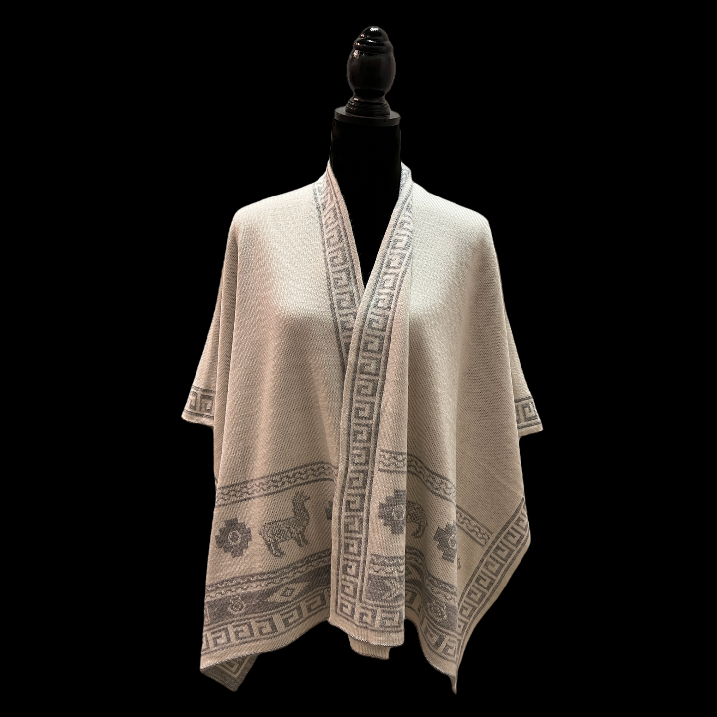 Peruvian Alpaca Reversible Shawl. Regulates Heat.