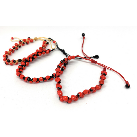 Handmade Peruvian Huayruro seed, good luck bracelet. - Peruvian Accent