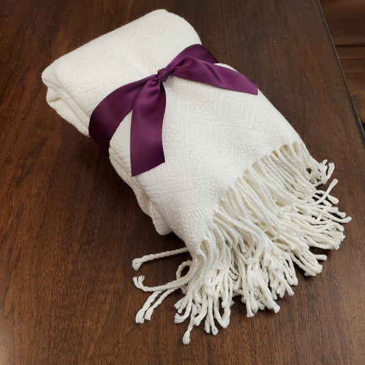 Royal Bone Alpaca Blanket- Peruvian Accent