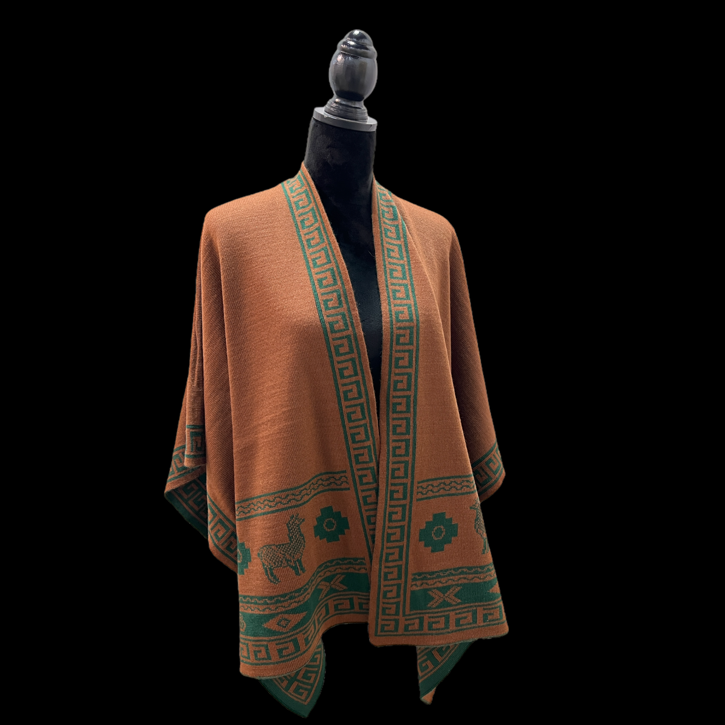 Peruvian Alpaca Reversible Shawl. Regulates Heat.