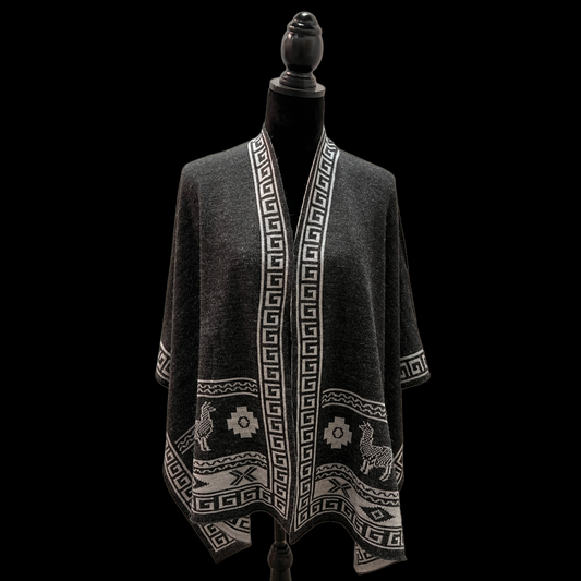Alpaca Reversible CHACANA Shawl.