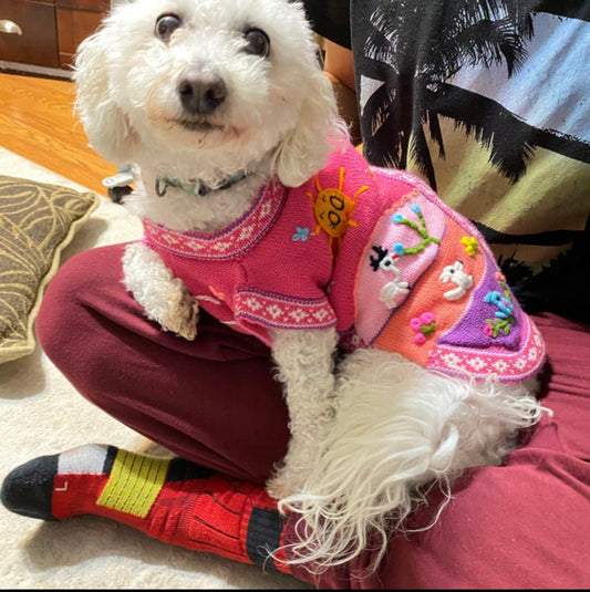 Handmade 8 ZIP-UP Dog Sweater. (All colors)