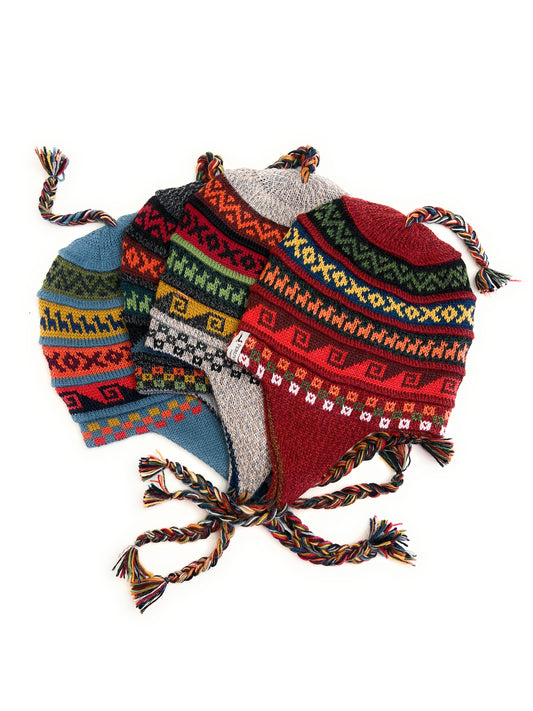 Reversible Alpaca Chullo Beanies (POINTY EAR)