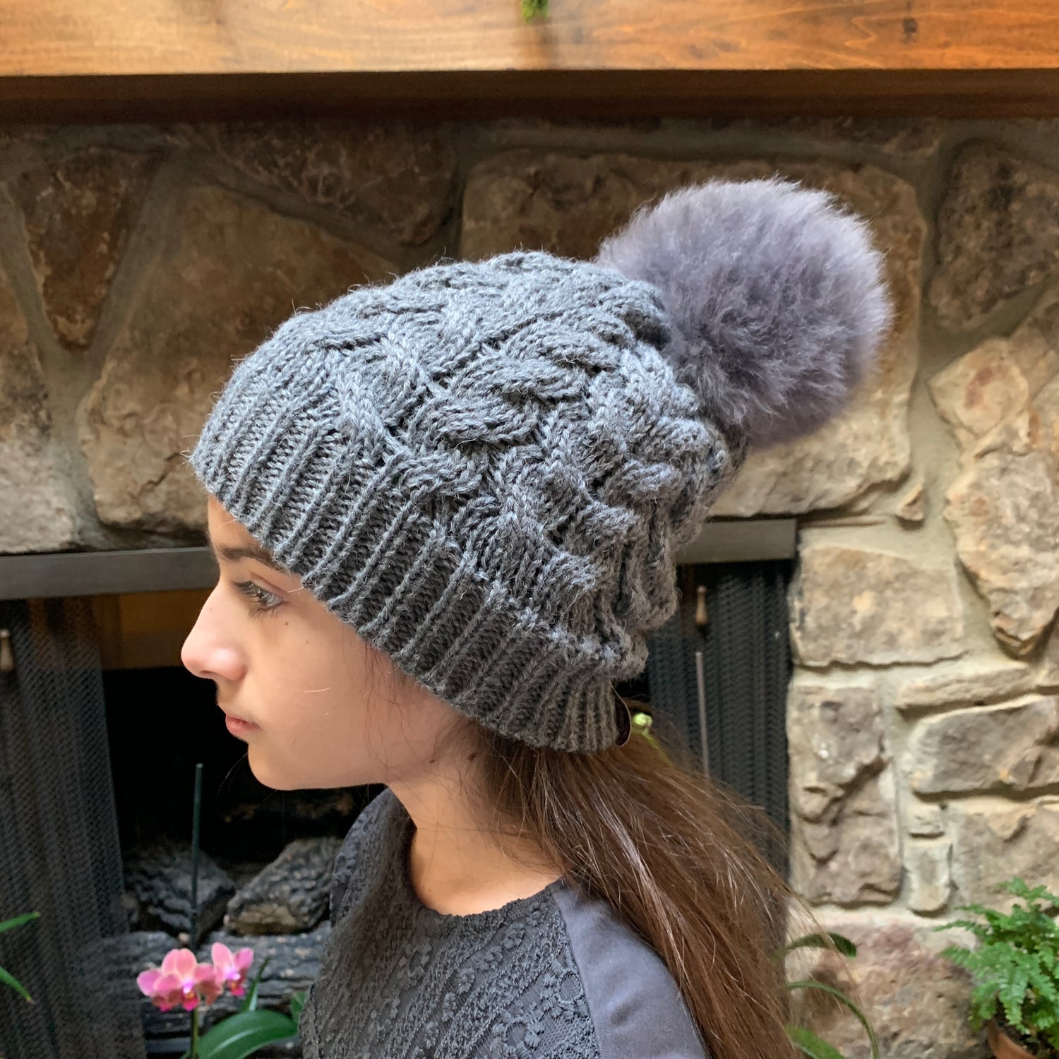 Beartooth Beanie Pom Pom - Custom Designed Alpaca Hats - Baby Alpaca -  Alpacas of Montana